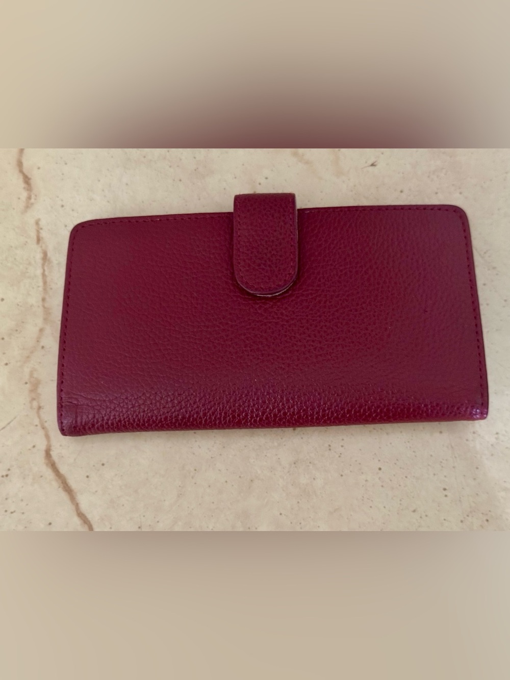 Buxton Burgundy Leather Wallet NWOT
